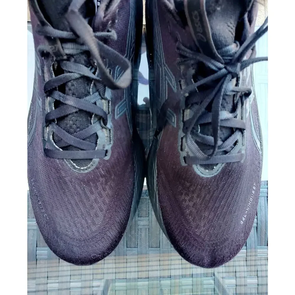 ASICS GEL-Nimbus 27 Men’s Running Shoes Size 9 Wide– Triple Black